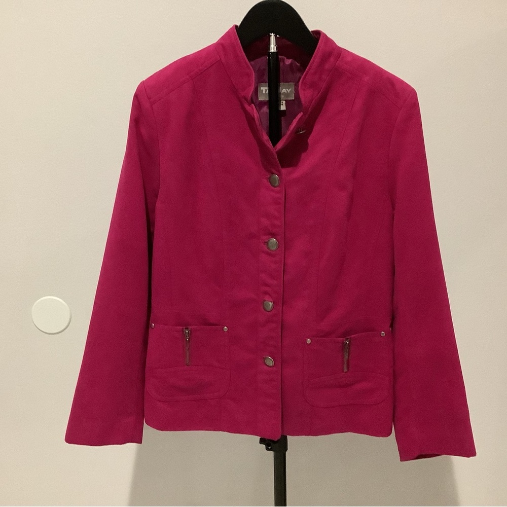 TanJay Fuchsia Pink Snap-Front Women's Jacket
